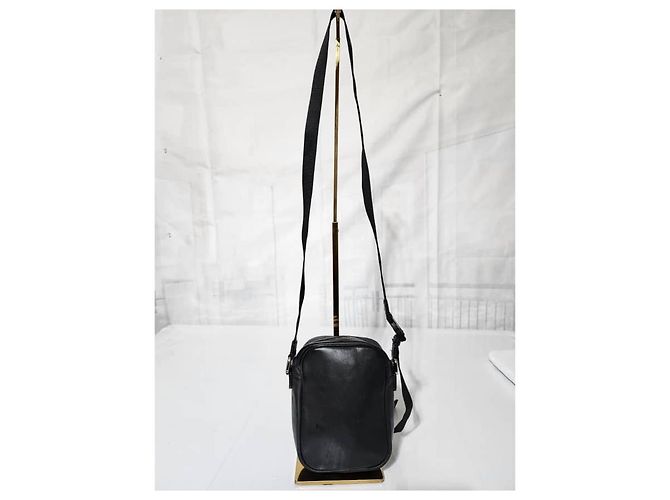 Borsa a tracolla/spalla in pelle Fendi nera/gialla neon Nero - vista 4