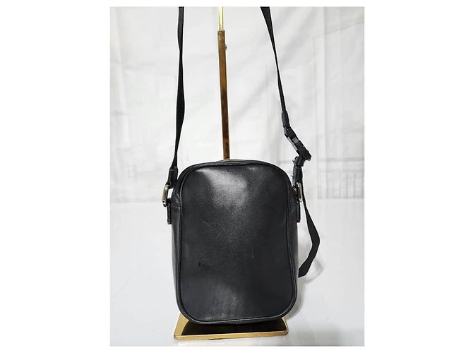 Borsa a tracolla/spalla in pelle Fendi nera/gialla neon Nero - vista 7