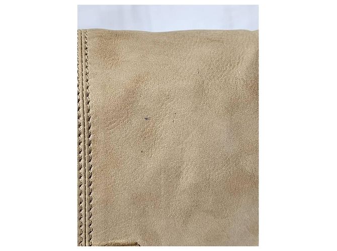 FENDI Metallic Wildleder Umhängetasche Beige - Ansicht 10