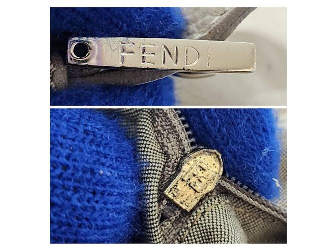 FENDI Metallic Wildleder Umhängetasche Beige - Ansicht 14
