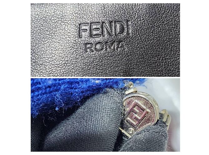 Borsa a mano Fendi Monster Eyes nera Nero - vista 6