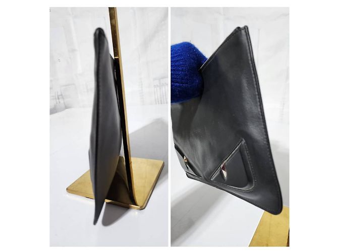 Borsa a mano Fendi Monster Eyes nera Nero - vista 9