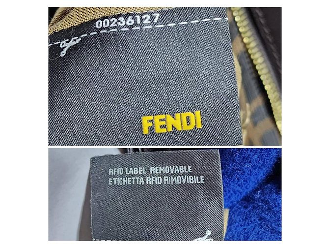FENDI Zucca Piccola Borsa da Shopping Chef Tobacco Moro Marrone - vista 10