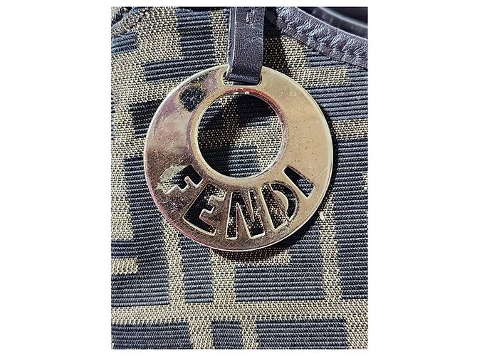 FENDI Zucca Piccola Borsa da Shopping Chef Tobacco Moro Marrone - vista 11