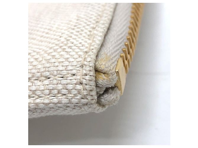 Pochette in tela beige Bottega Veneta - vista 11