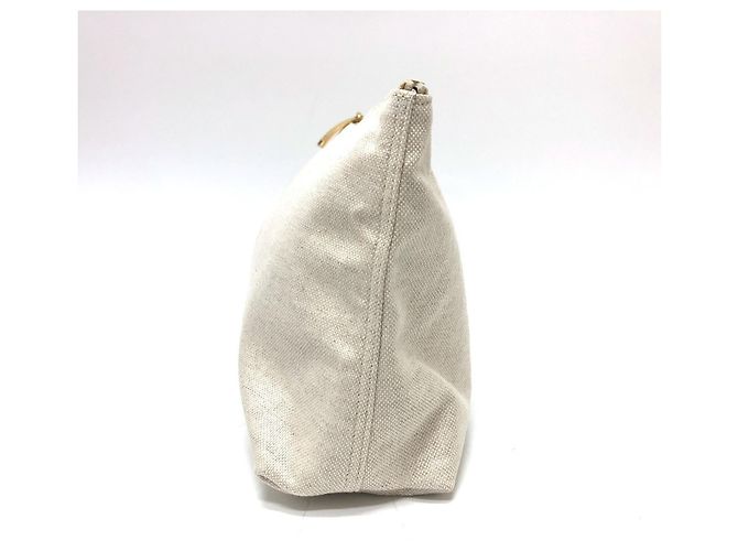 Pochette in tela beige Bottega Veneta - vista 2