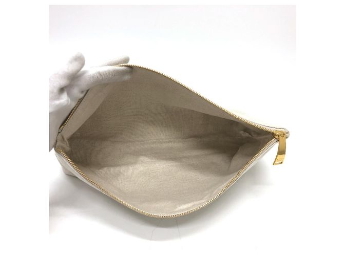 Pochette in tela beige Bottega Veneta - vista 7