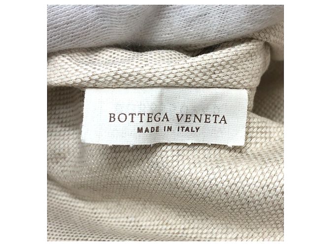 Pochette in tela beige Bottega Veneta - vista 9