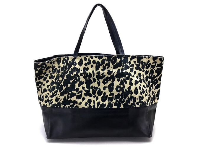 Cabas Céline Borsa tote orizzontale leopardata CELINE Nero Beige - vista 2