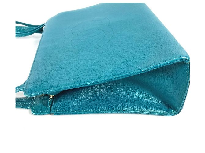 Chanel Tasche aus grünem Kaviarleder - Ansicht 9