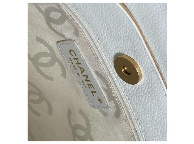 Chanel Deka Coco Mark CC Tragetasche Weiß - Ansicht 11