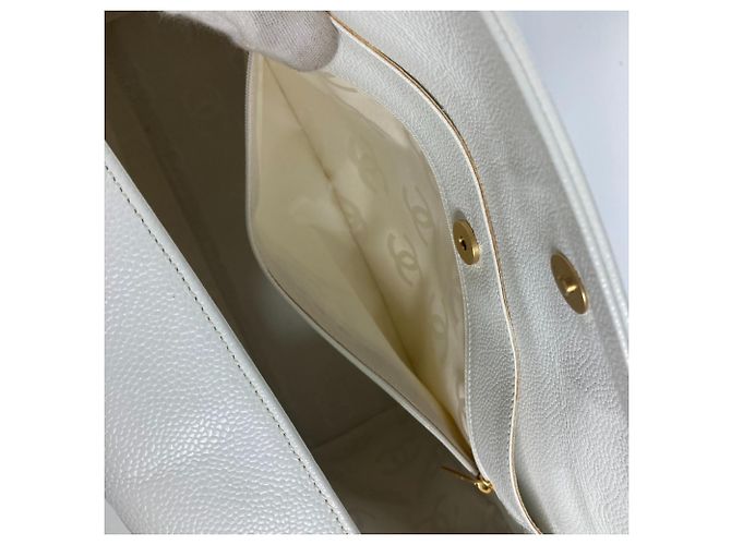 Chanel Deka Coco Mark CC Tragetasche Weiß - Ansicht 15