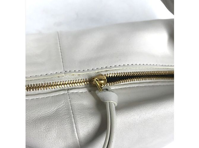 Borsa Bottega Veneta Pouch Double Knot Bianco - vista 10