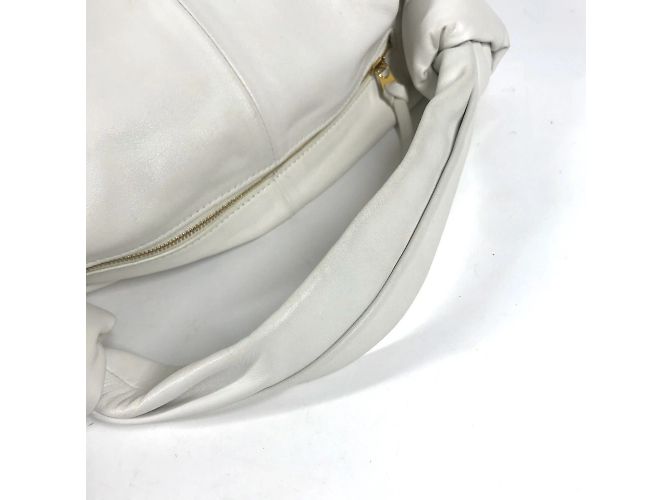 Borsa Bottega Veneta Pouch Double Knot Bianco - vista 8