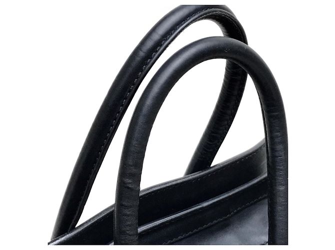Céline Borsa tote della serie Luggage Micro Shopper CELINE Nero Beige - vista 10