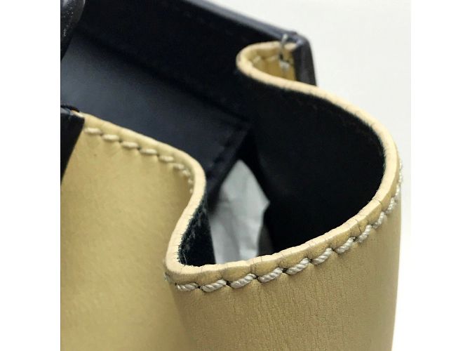 Céline Borsa tote della serie Luggage Micro Shopper CELINE Nero Beige - vista 6