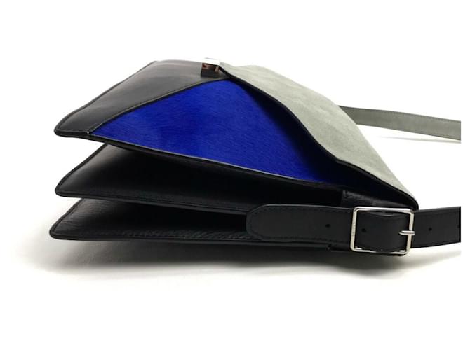 Céline Clutch e borsa a spalla Celine Diamond Marrone Nero Blu - vista 4