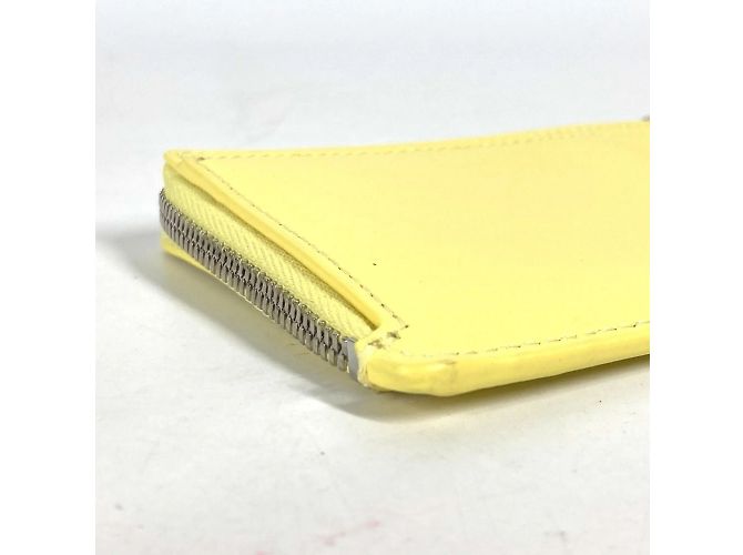 Everyday Monedero de cuero amarillo Balenciaga - vista 4