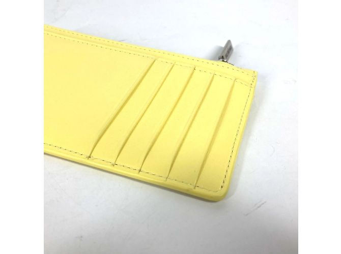 Everyday Monedero de cuero amarillo Balenciaga - vista 5