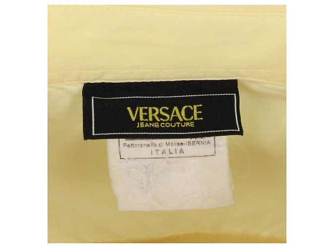 Camisa de algodón amarilla Versace Amarillo - vista 6