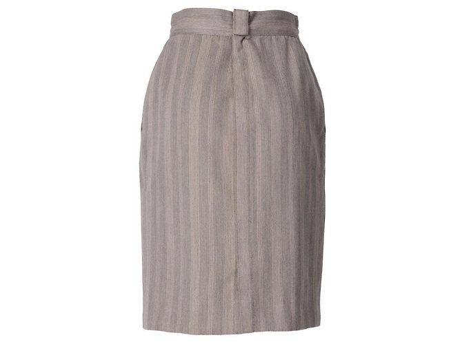 Falda de lana gris Gianni Versace - vista 2