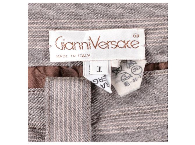 Falda de lana gris Gianni Versace - vista 7