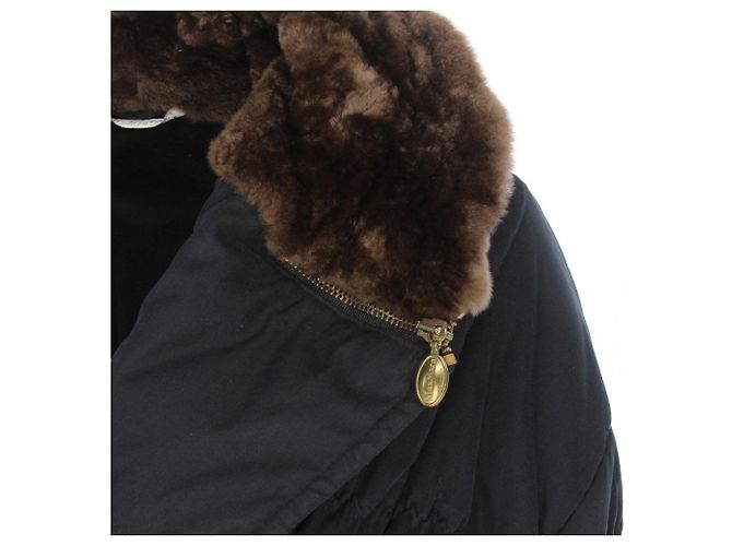 Duvet bleu Max Mara avec col lapin - vue 8