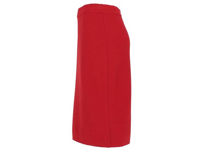 Falda de lana roja de punto Gianfranco Ferré - vista 3