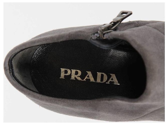 Stivaletti in suede grigio Prada - Anni 2000 - vista 10
