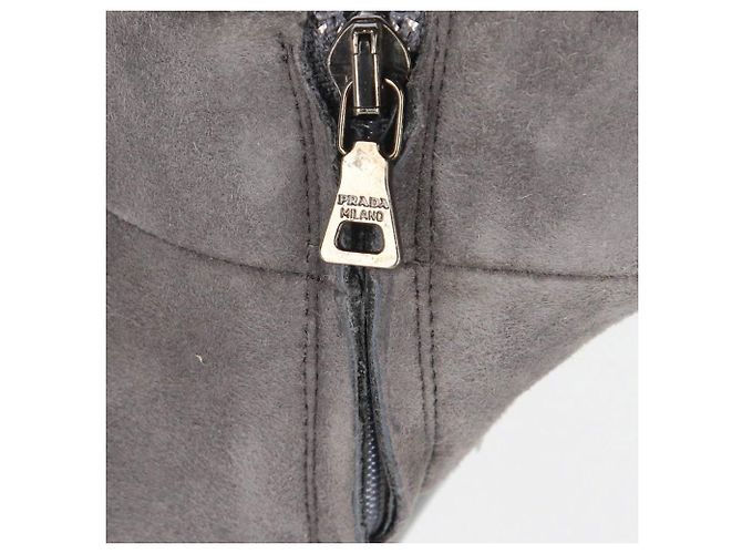 Stivaletti in suede grigio Prada - Anni 2000 - vista 9
