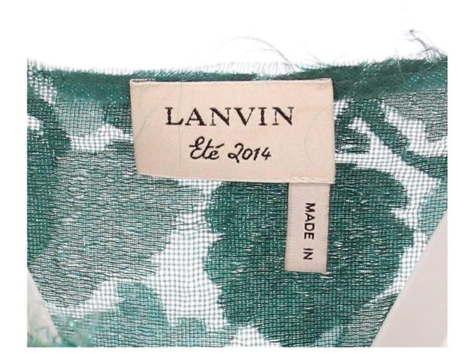 Vestido de seda verde reciclado de Lanvin - Años 2010 - vista 8