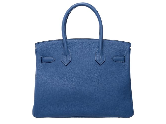 Hermès HERMES Birkin 30 Bag in Blue Leather - 102013 - view 4