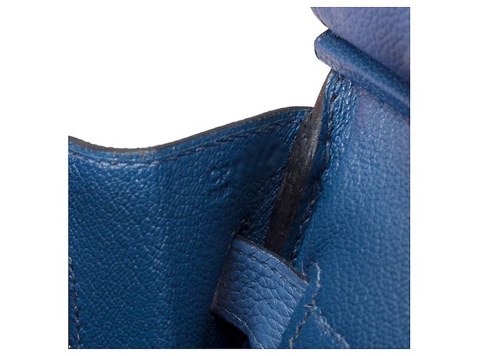 Hermès HERMES Birkin 30 Bag in Blue Leather - 102013 - view 8