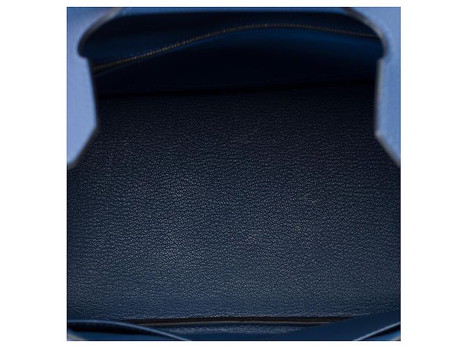 Hermès HERMES Birkin 30 Bag in Blue Leather - 102013 - view 9