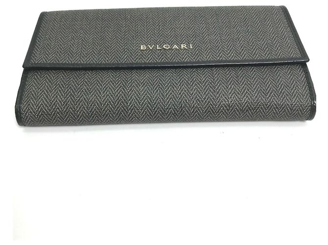 Bulgari Cartera larga Bvlgari gris Castaño - vista 3