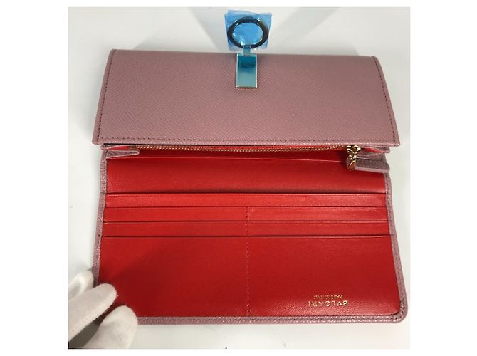 Bulgari Cartera larga de cuero rosa Bvlgari - vista 11