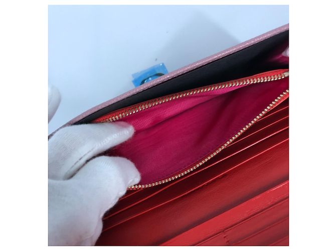 Bulgari Cartera larga de cuero rosa Bvlgari - vista 13