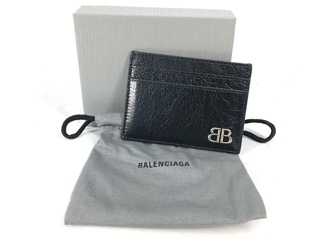 Tarjetero de cuero negro Balenciaga - vista 11