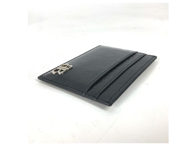 Tarjetero de cuero negro Balenciaga - vista 3