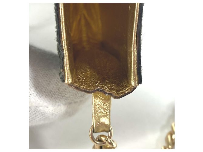 Borsa a spalla Pochette Chain di Chanel D'oro Cachi - vista 10
