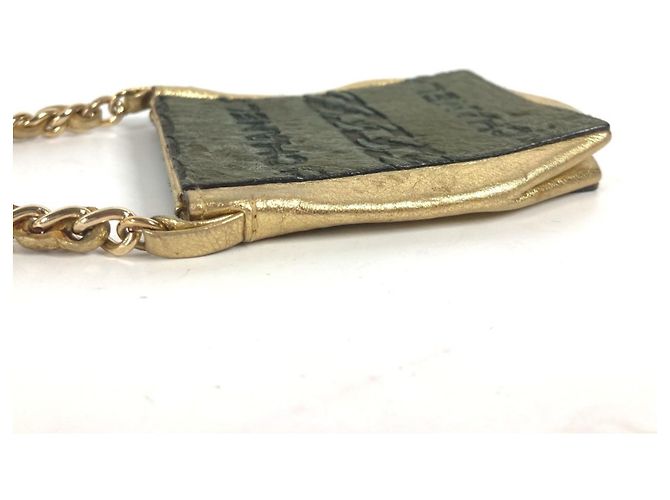 Borsa a spalla Pochette Chain di Chanel D'oro Cachi - vista 4