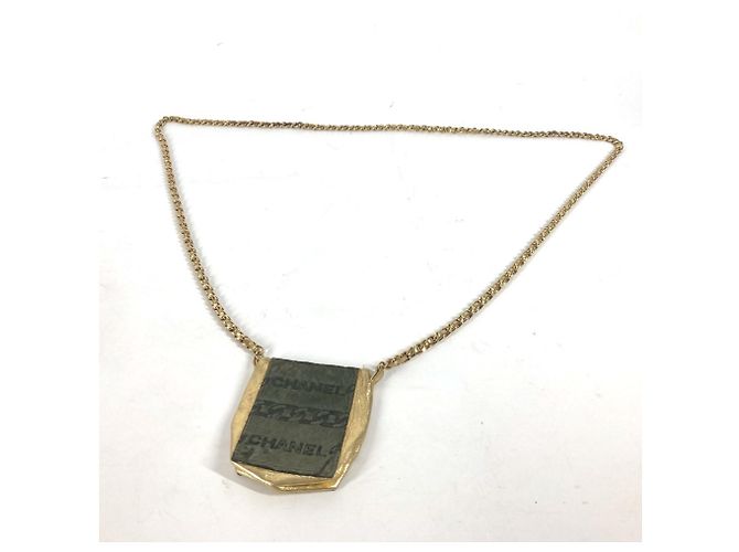 Borsa a spalla Pochette Chain di Chanel D'oro Cachi - vista 7