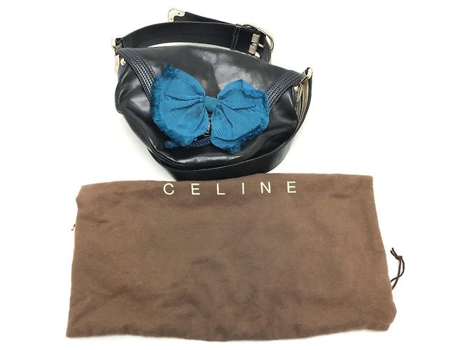 Céline Borsa a spalla in nastro Celine 115 130 Nero - vista 13
