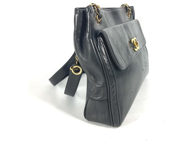 Borsa a spalla grande Chanel CC Coco Mark W con catena Nero - vista 10