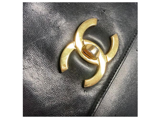 Borsa a spalla grande Chanel CC Coco Mark W con catena Nero - vista 11