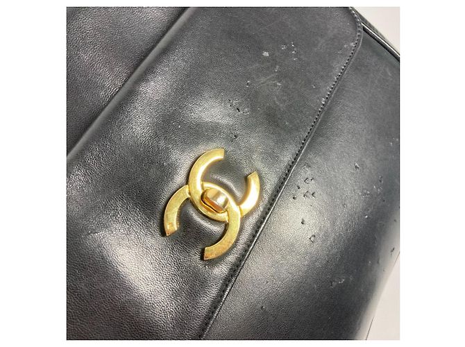 Borsa a spalla grande Chanel CC Coco Mark W con catena Nero - vista 15
