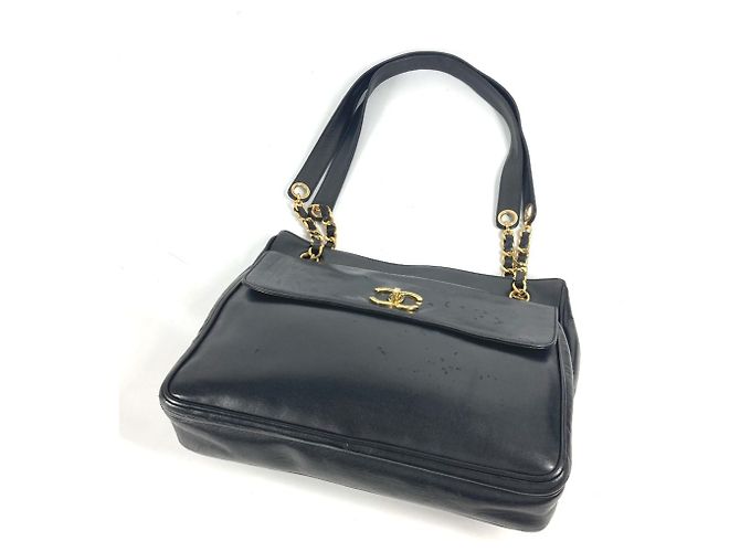Borsa a spalla grande Chanel CC Coco Mark W con catena Nero - vista 3