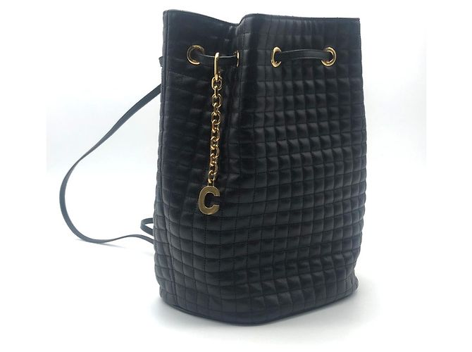 Céline Celine Small C Charm Rucksack Schwarz - Ansicht 3