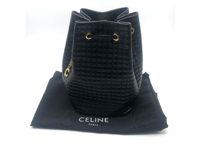 Céline Celine Small C Charm Rucksack Schwarz - Ansicht 9