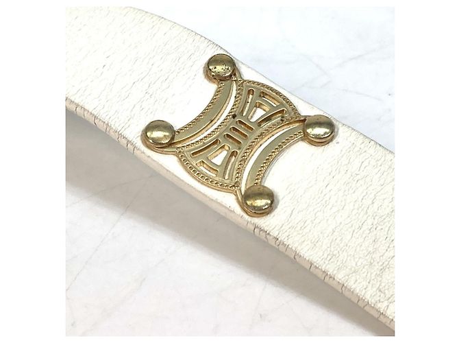 Céline Celine Triomphe Leather Dog Leash White - view 10